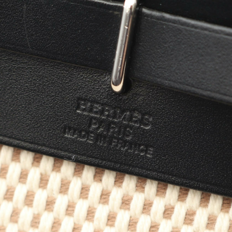 愛馬仕 Herbag TPM 肩挎包 H 041444CB 帆布 H Hunter 皮革 SHW-3