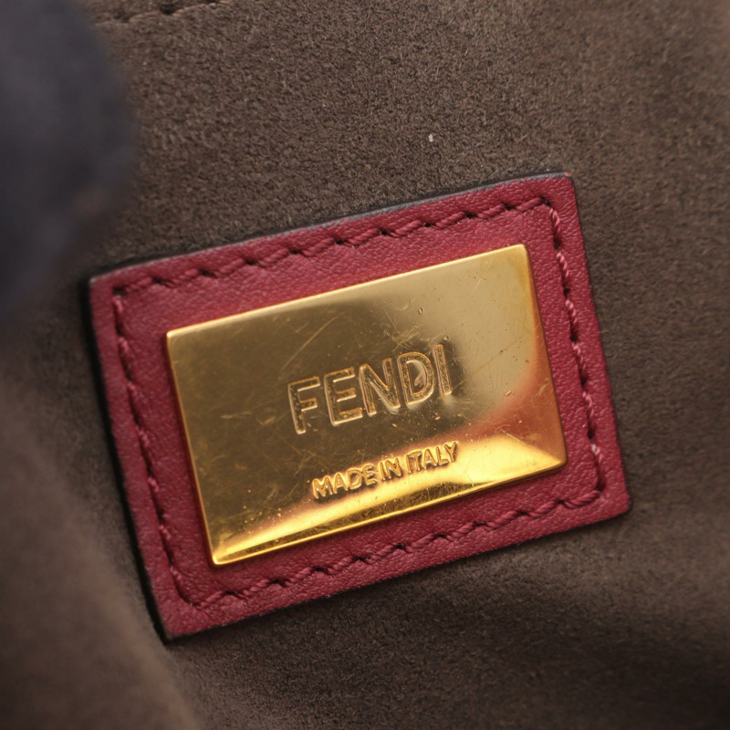 FENDI Peek-a-boo Regular 2Way 肩背手提包 8BN290 紫色皮革 二手-3