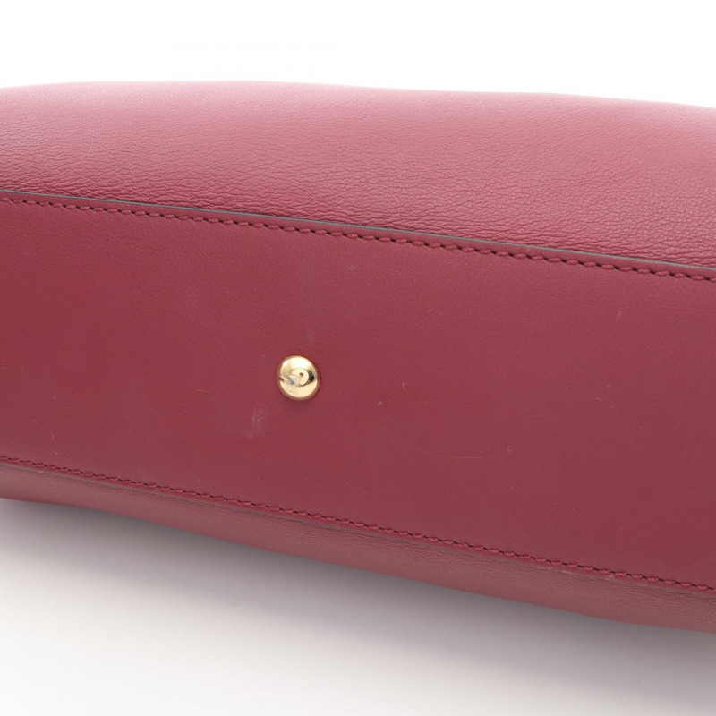 FENDI Peek-a-boo Regular 2Way 肩背手提包 8BN290 紫色皮革 二手-4