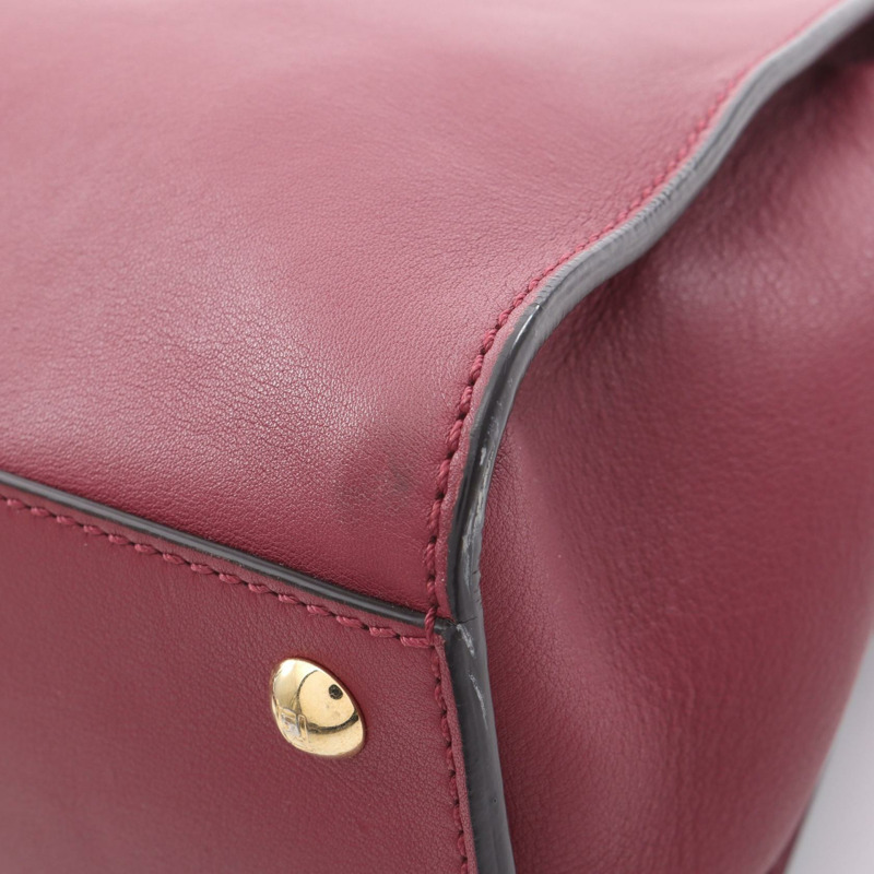 FENDI Peek-a-boo Regular 2Way 肩背手提包 8BN290 紫色皮革 二手-5