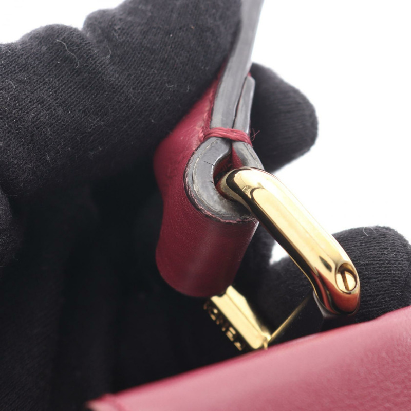 FENDI Peek-a-boo Regular 2Way 肩背手提包 8BN290 紫色皮革 二手-8