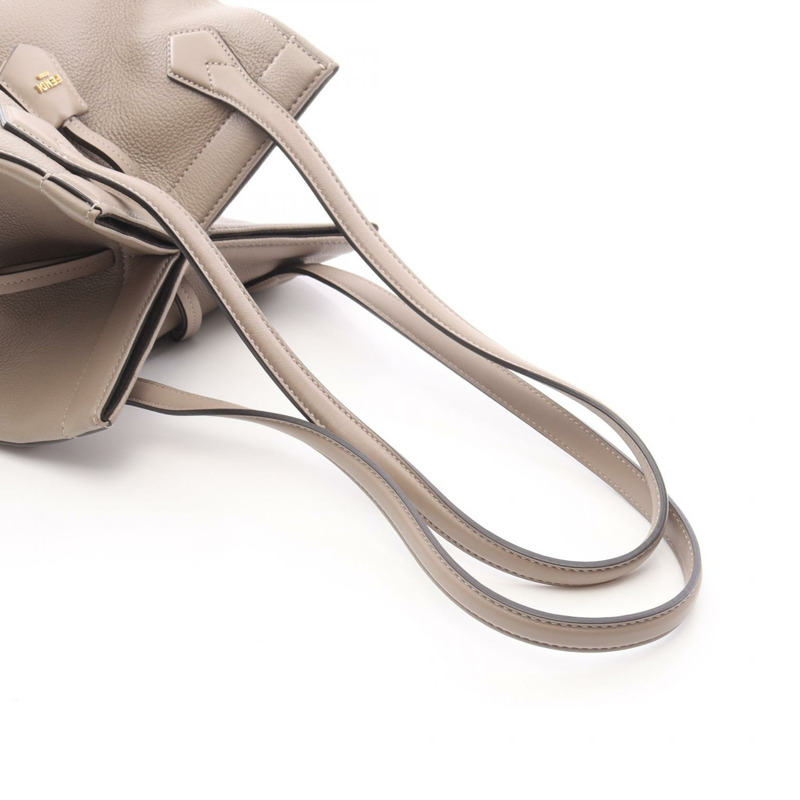 FENDI ORIGAMI 中型手提單肩包 8BH414 皮革 米色 二手 女士-4