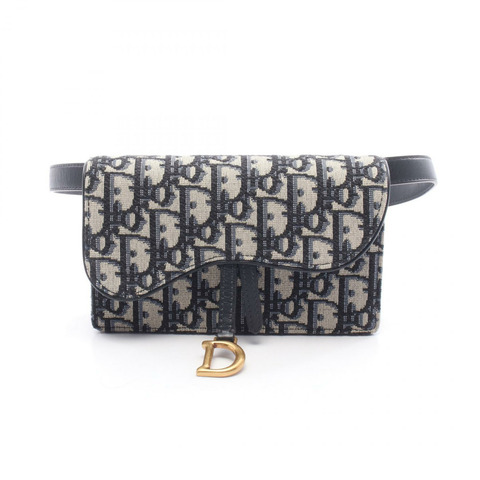Dior Oblique 腰包斜背包 S5619CTZQ_M928 帆布海軍藍/米色 二手 女士