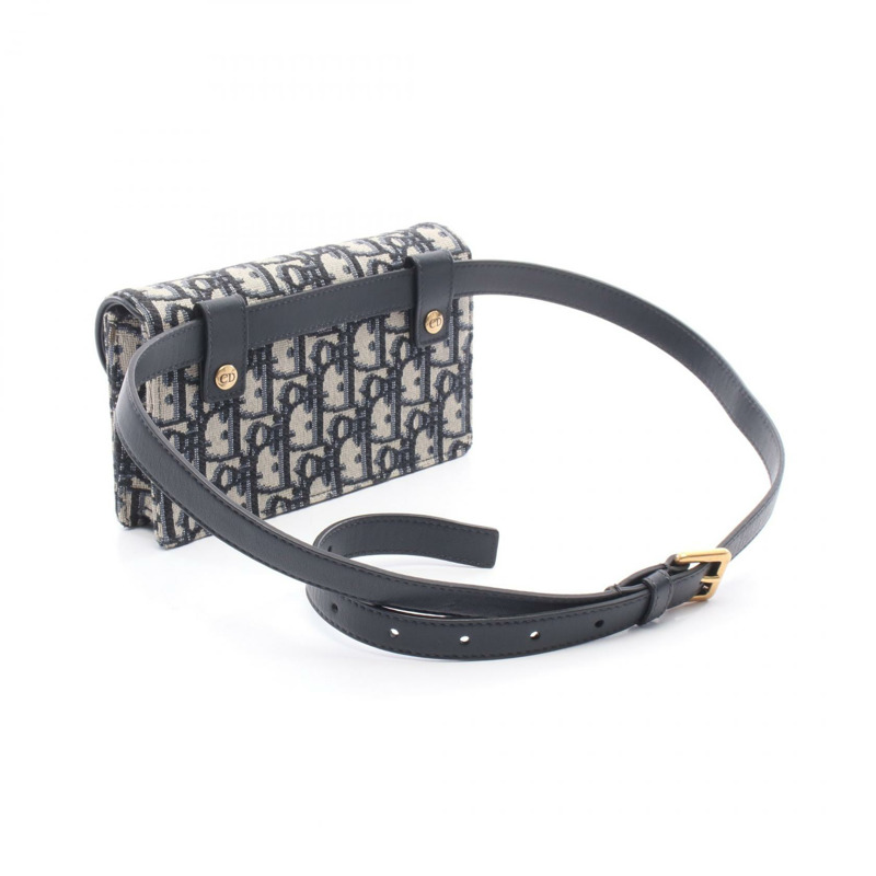 Dior Oblique 腰包斜背包 S5619CTZQ_M928 帆布海軍藍/米色 二手 女士-1