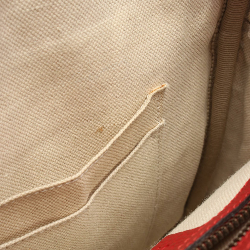 GUCCI Gucci 印花 logo 斜背單肩包 523591 紅色皮革 二手 男女通用-7