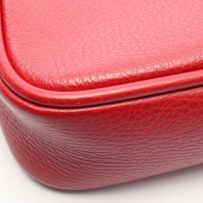 GUCCI Gucci 印花 logo 斜背單肩包 523591 紅色皮革 二手 男女通用-8