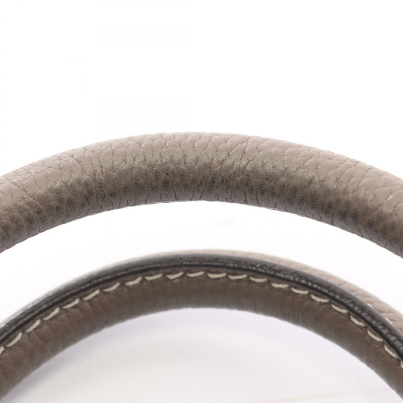 CELINE Luggage 迷你購物手提包 167793 皮革 灰色 二手 女士-5