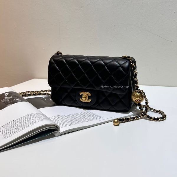 CHANEL 黑金球COCO20全新未拆封購於專櫃香奈兒黑金包香奈兒金球包限量-1