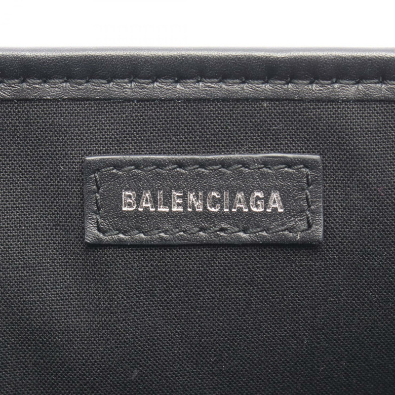 BALENCIAGA 海軍藍 CABAS S 手提包 339933 黑色皮革 二手 女士-3