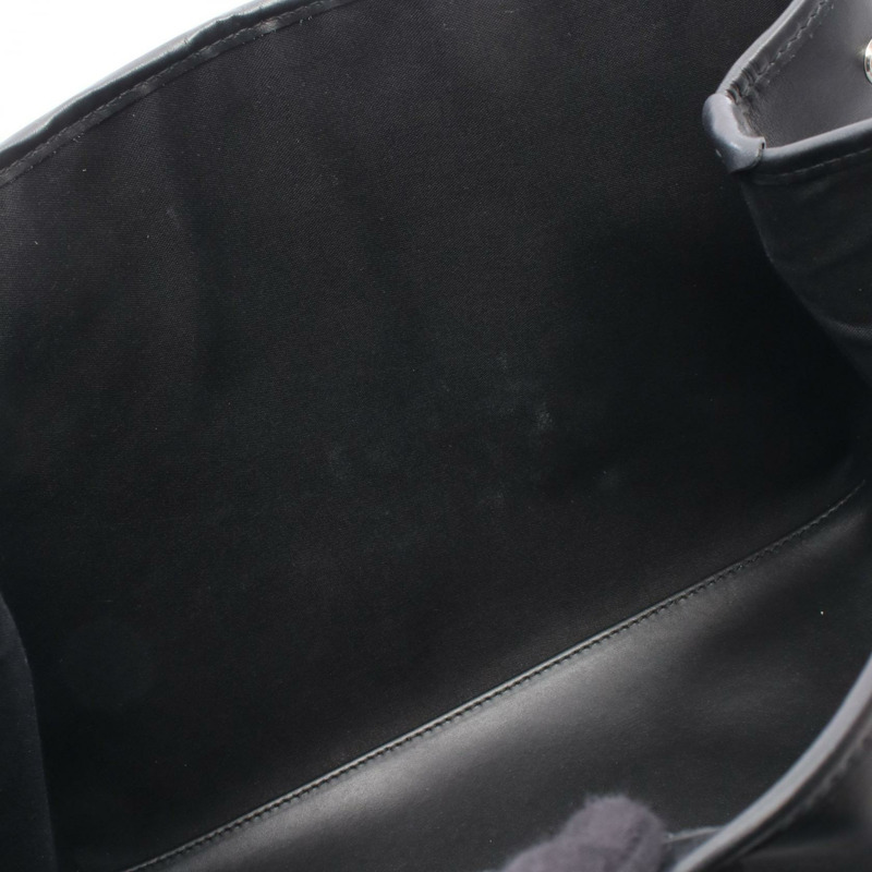 BALENCIAGA 海軍藍 CABAS S 手提包 339933 黑色皮革 二手 女士-8