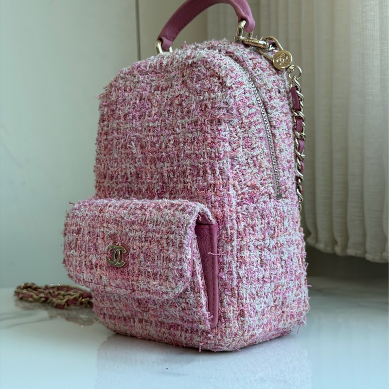 CHANEL 香奈兒迷你後背包 粉色款🩷🩷-1