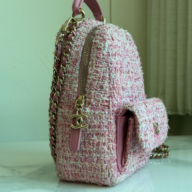 CHANEL 香奈兒迷你後背包 粉色款🩷🩷-3