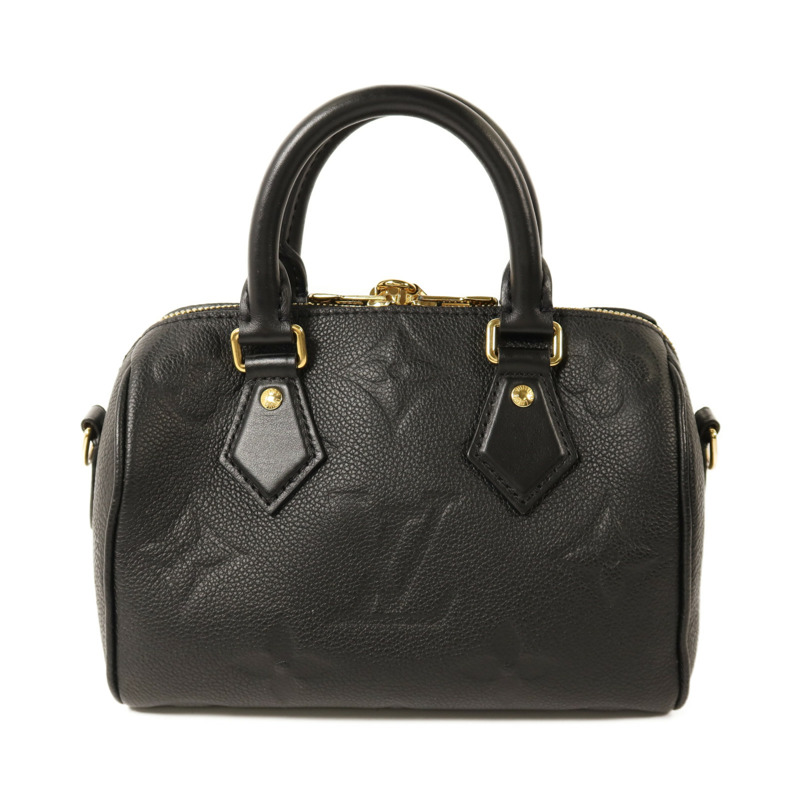 LOUIS VUITTON Monogram Empreinte Speedy Bandouliere 20金扣鏈帶手挽肩背兩用袋-1