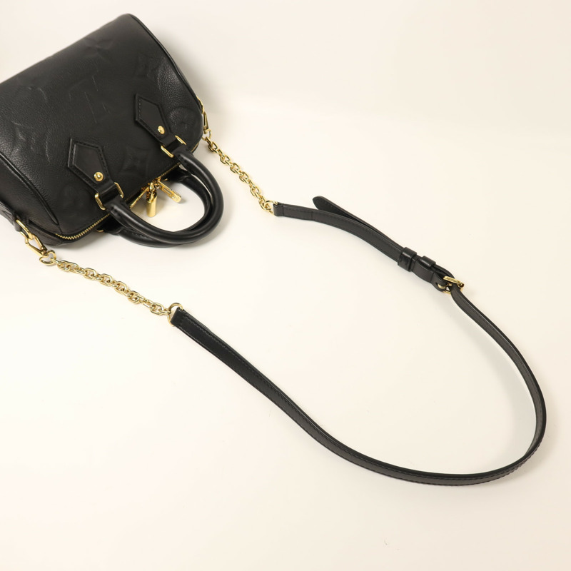 LOUIS VUITTON Monogram Empreinte Speedy Bandouliere 20金扣鏈帶手挽肩背兩用袋-6