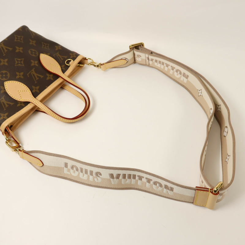 LOUIS VUITTON Monogram Neverfull BB金扣手挽肩背兩用袋-7