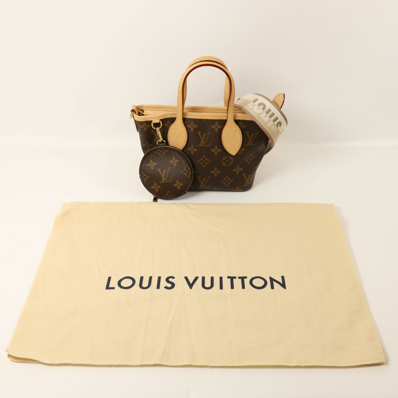 LOUIS VUITTON Monogram Neverfull BB金扣手挽肩背兩用袋-8
