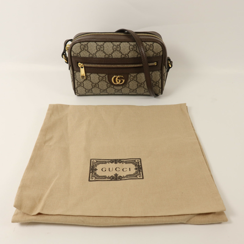 GUCCI 塗層帆布Ophidia Super Mini金扣肩背袋-8