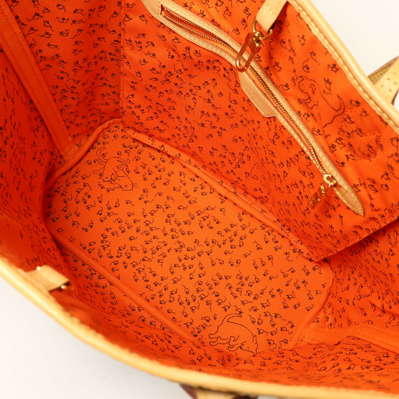 LOUIS VUITTON Catgram Neverfull MM金扣肩背袋-4