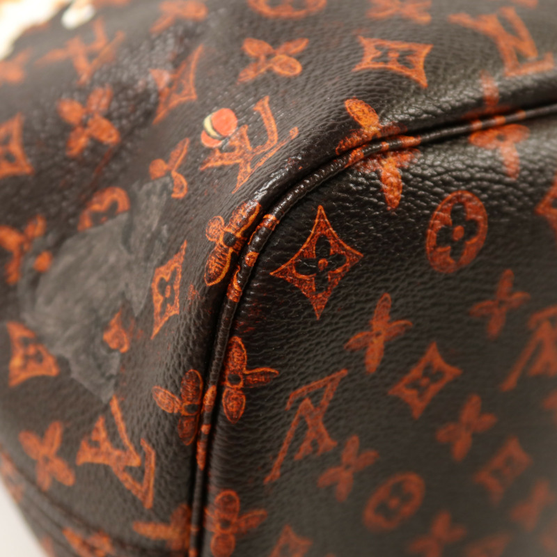 LOUIS VUITTON Catgram Neverfull MM金扣肩背袋-9
