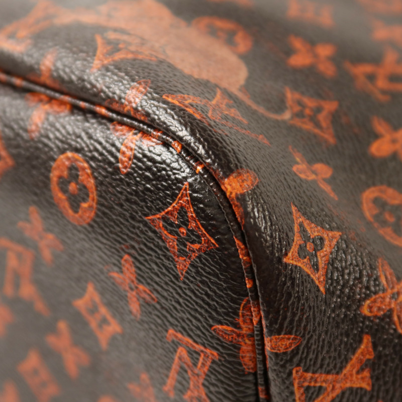 LOUIS VUITTON Catgram Neverfull MM金扣肩背袋-10