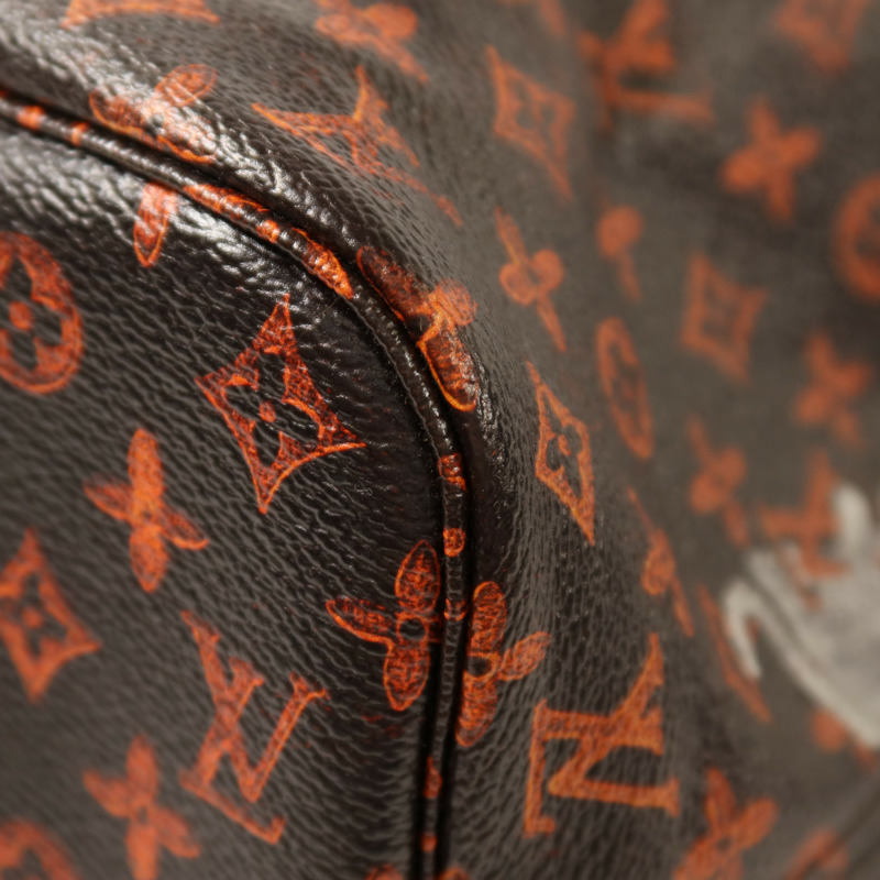 LOUIS VUITTON Catgram Neverfull MM金扣肩背袋-12