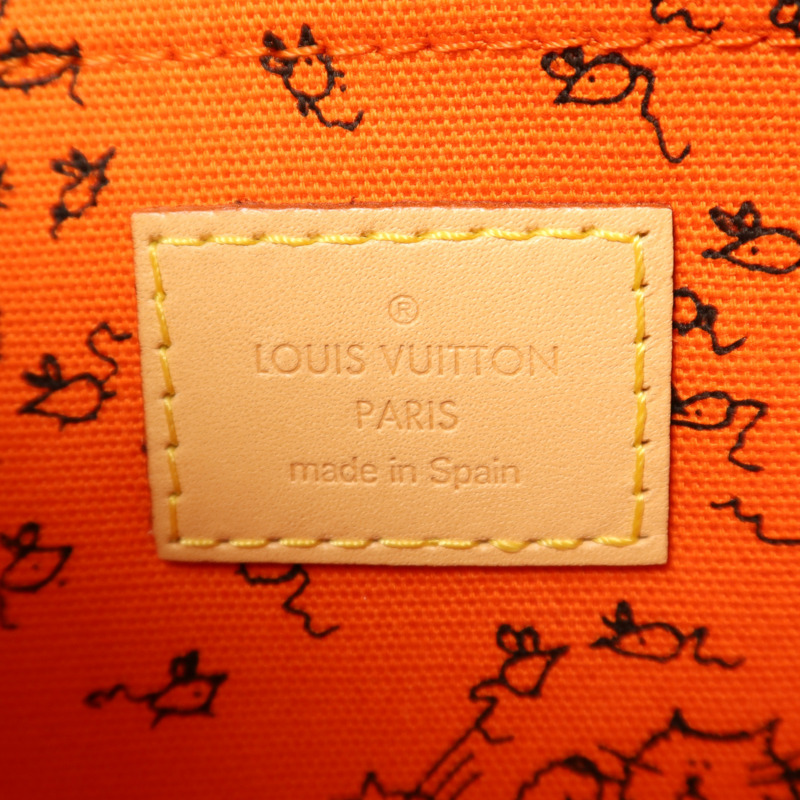 LOUIS VUITTON Catgram Neverfull MM金扣肩背袋-17