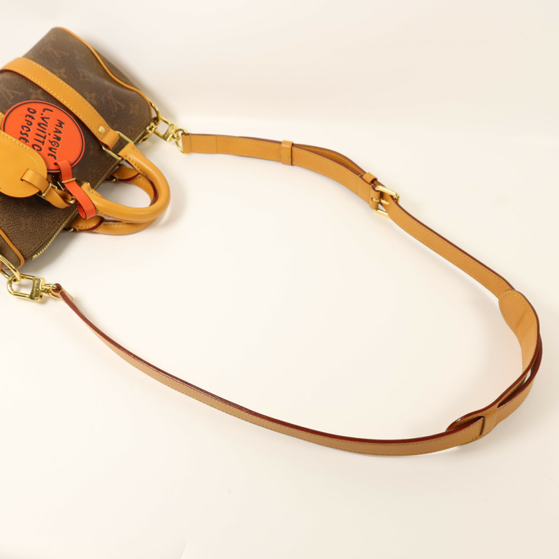 LOUIS VUITTON Monogram Dust Keepall Bandouliere 25金扣手挽肩背兩用袋-6