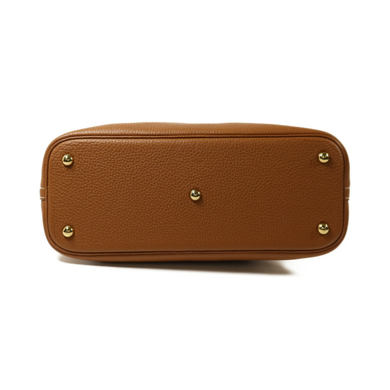 HERMES Clemence皮革Bolide 31金扣手挽肩背兩用袋Gold-3