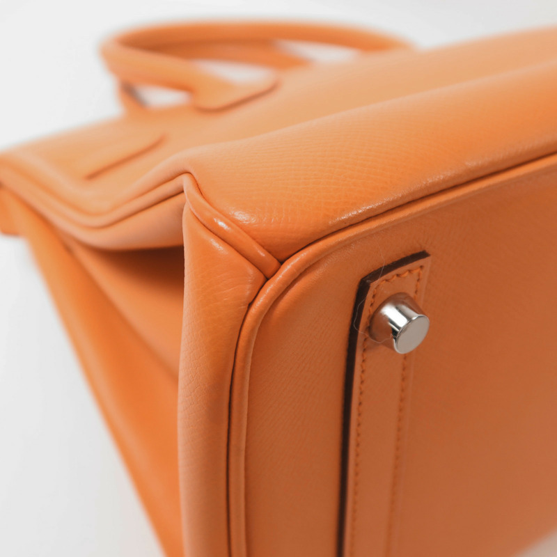 HERMES Epsom皮革Birkin 30銀扣手挽袋Feu-12