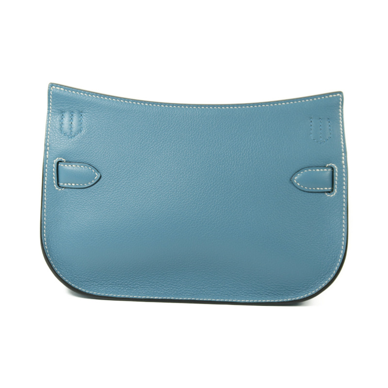 HERMES Evercolor皮革Mini Jypsiere銀扣肩背袋New Blue Jean-1