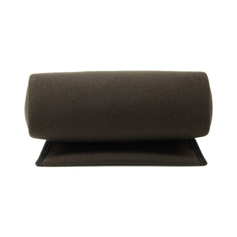 HERMES 帆布Mini Herbag銀扣肩背袋Vert de Gris/Noir-3