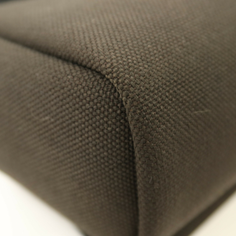 HERMES 帆布Mini Herbag銀扣肩背袋Vert de Gris/Noir-10