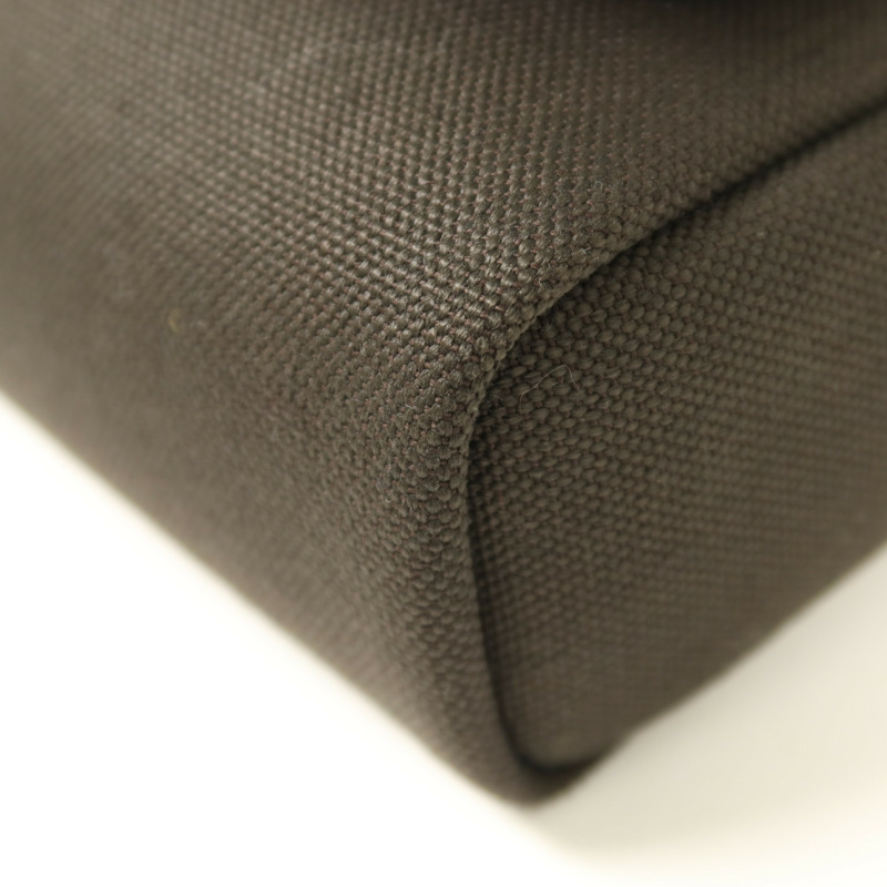 HERMES 帆布Mini Herbag銀扣肩背袋Vert de Gris/Noir-13