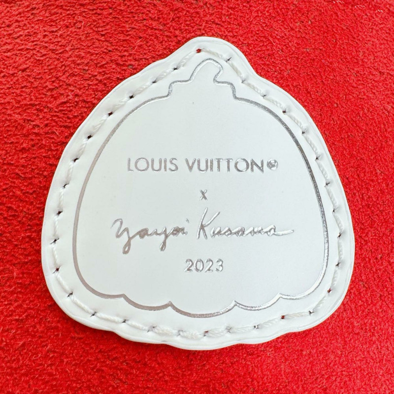 路易威登 Petite Sac Plat 手袋/肩背包,Epi 皮革材質,飾有草間彌生圖案,M81986,白色-11