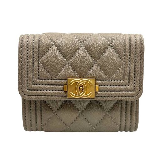 【美收精品】CHANEL 灰色短夾 C-211【隔月月中將轉賣至日本 上架期限30天】-0