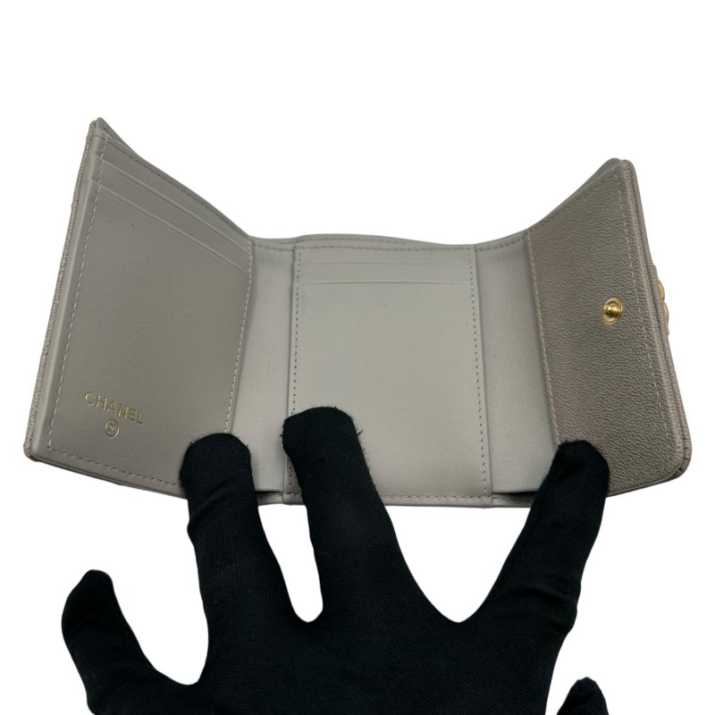 【美收精品】CHANEL 灰色短夾 C-211【隔月月中將轉賣至日本 上架期限30天】-9
