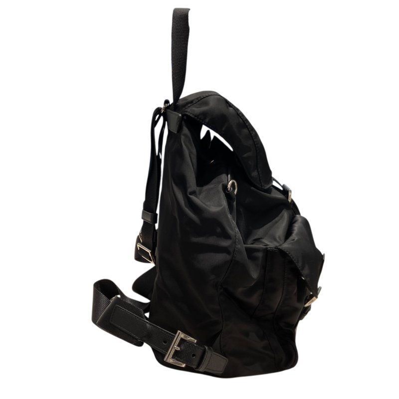 PRADA 普拉達 1BZ811 MEDIUM RE-NYLON BACKPACK 尼龍 後背包 黑色 銀釦-2