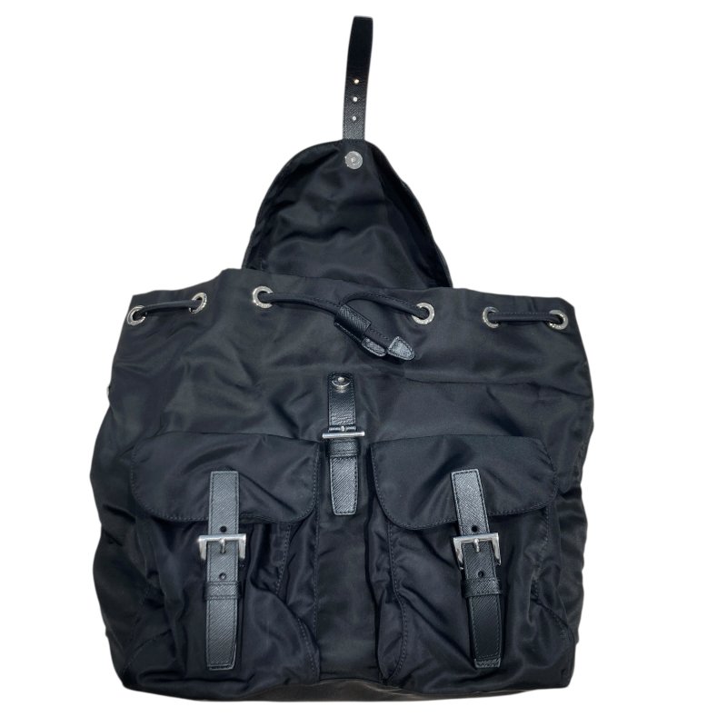 PRADA 普拉達 1BZ811 MEDIUM RE-NYLON BACKPACK 尼龍 後背包 黑色 銀釦-5