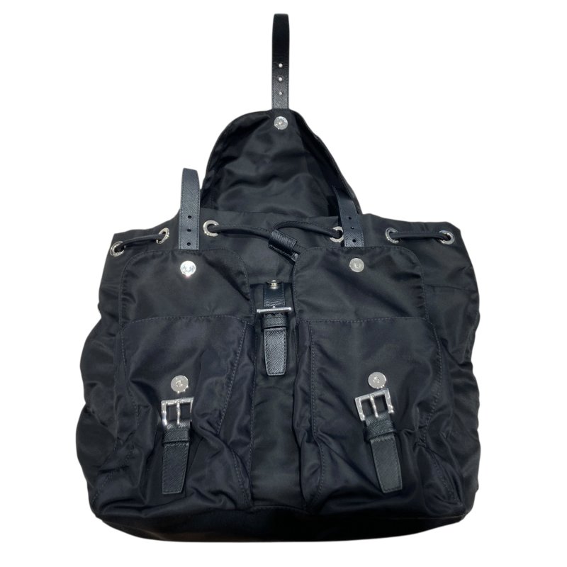 PRADA 普拉達 1BZ811 MEDIUM RE-NYLON BACKPACK 尼龍 後背包 黑色 銀釦-6
