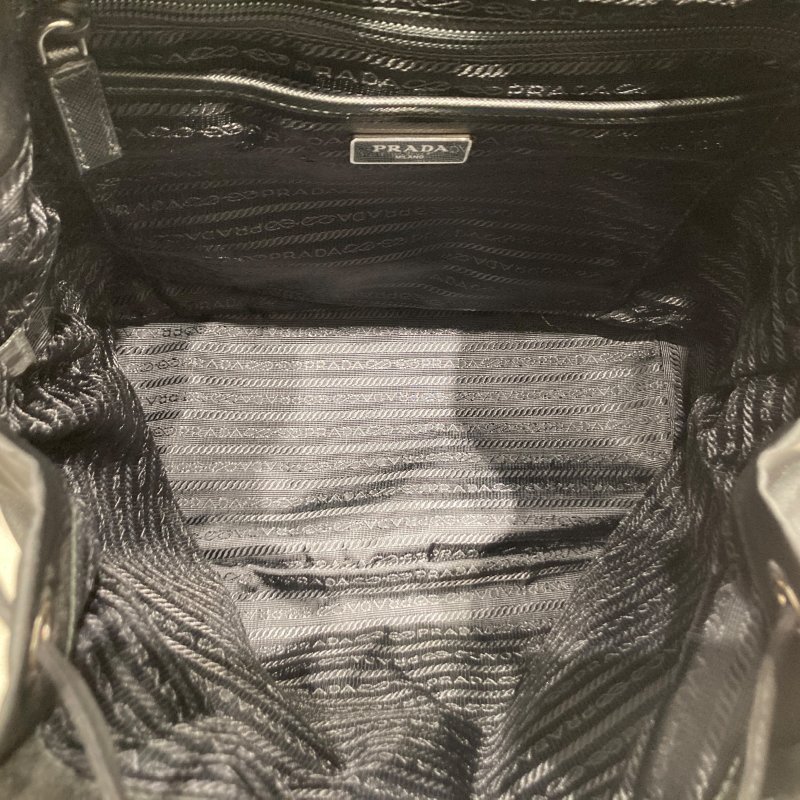 PRADA 普拉達 1BZ811 MEDIUM RE-NYLON BACKPACK 尼龍 後背包 黑色 銀釦-8