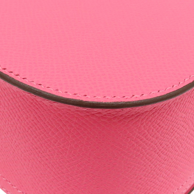 杜鵑粉色 Epsom牛皮 Della Elan 肩背包 W刻 銀扣【HERMES 愛馬仕】 W刻-12