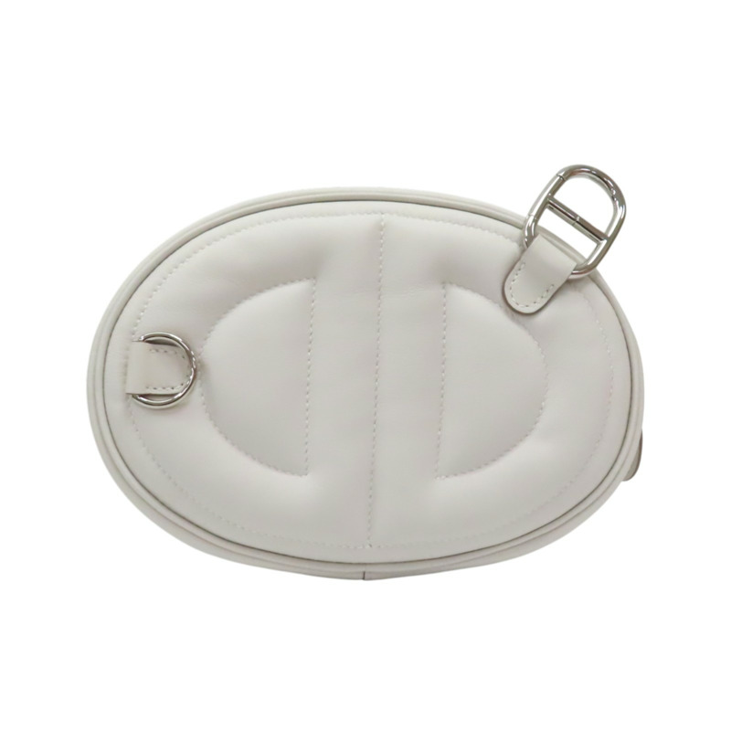 珍珠灰 Swift皮革In The Loop 腰包 胸包 B刻 銀扣【HERMES 愛馬仕】 H079223CK-1