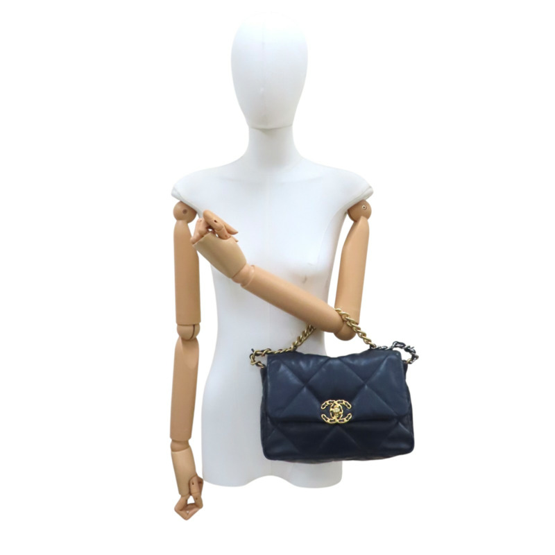 藍色羊皮 19 兩用包【CHANEL 香奈兒】 AS1160-10