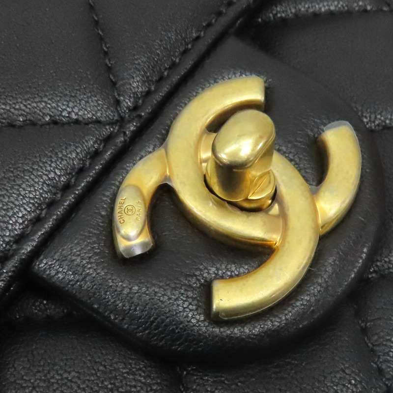 黑色 牛皮 珍珠 鍊帶 肩背包 金扣【CHANEL 香奈兒】 AS0585-7