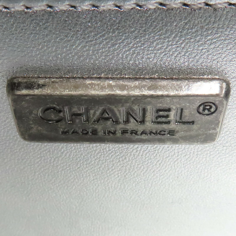 黑色 牛皮 銀色 印花 Boy 25 肩背包 銀扣【CHANEL 香奈兒】 A67086-6