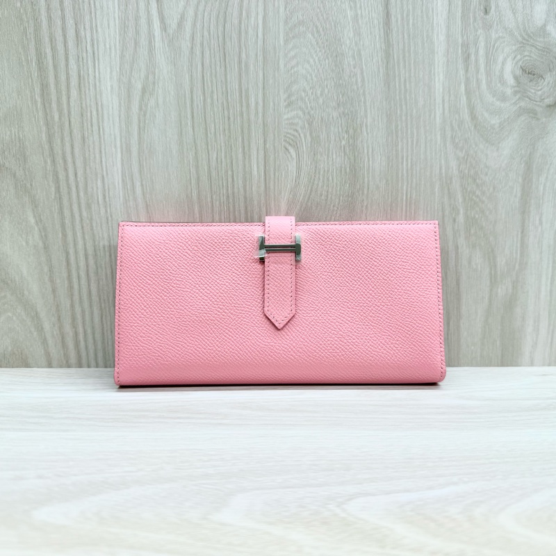 HERMES 1Q粉色銀釦Bearn-0