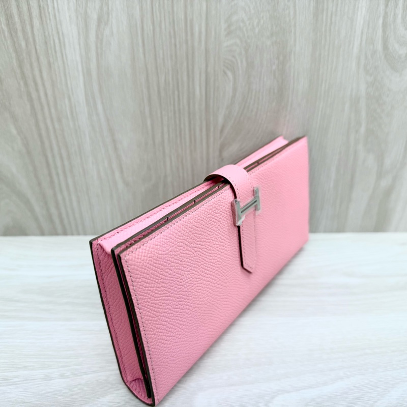 HERMES 1Q粉色銀釦Bearn-4