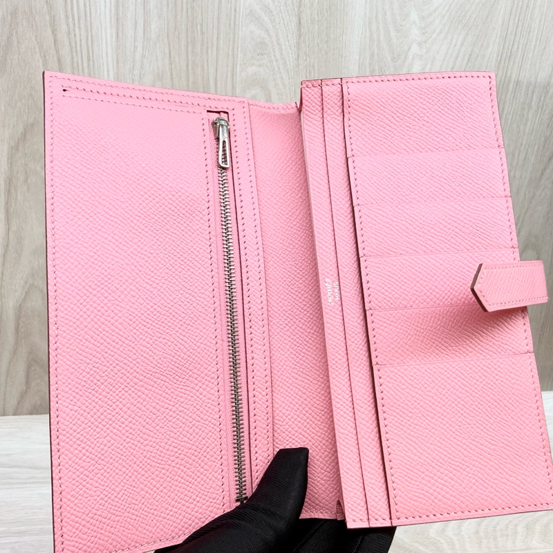 HERMES 1Q粉色銀釦Bearn-9