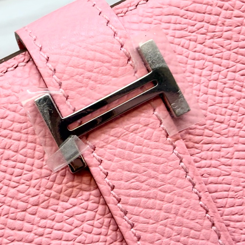 HERMES 1Q粉色銀釦Bearn-13