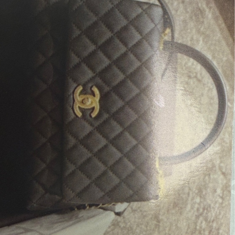 CHANEL 黑荔枝HANDLE28 全新牛皮手把香奈兒全新購於專櫃全新未拆-6